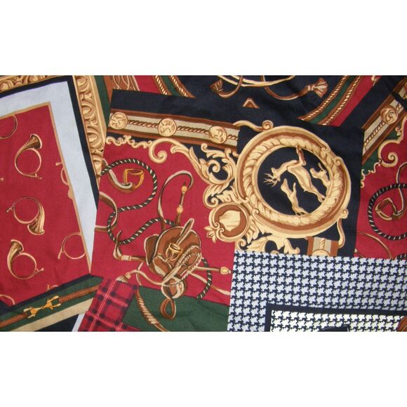 RUFF HEWN Equestrian Horse Theme Sz 14 Casual or Dress Wraparound Cotton Skirt - Picture 2 of 6